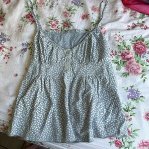 floral tie back tank